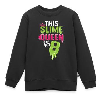 Bunte Kinder Schleim Liebhaber Kind Schleim Mädchen Alter 8 - Kinder Premium Organic Sweatshirt - Schwarz - Vorne - AI Model Kid Female (0cm)