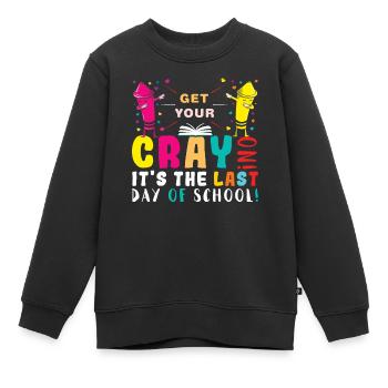 Classe colorée de Happy Summer Day School rejetée - Sweat Premium enfant bio - noir - Devant - AI Model Kid Female (0cm)
