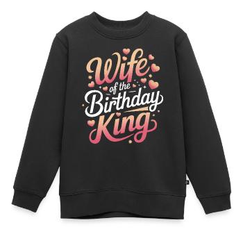Frau Ehefrau Partnerin Familie Verheiratet - Kinder Premium Organic Sweatshirt - Schwarz - Vorne - AI Model Kid Female (0cm)