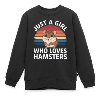 Hamster - Kinder Premium Organic Sweatshirt - Schwarz - Vorne - AI Model Kid Female (0cm)