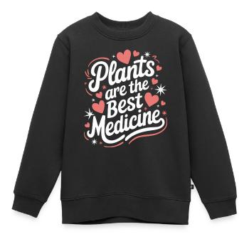 Végétarien Végétalien Végétarien Végétarien - Sweat Premium enfant bio - noir - Devant - AI Model Kid Female (0cm)