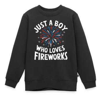 Pyrotechniker Feuerwerk Pyrotechnik - Kinder Premium Organic Sweatshirt - Schwarz - Vorne - AI Model Kid Female (0cm)