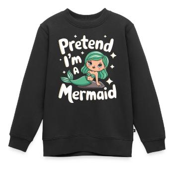 Meerjungfrau Fabel Meerjungfrauen Märchen - Kinder Premium Organic Sweatshirt - Schwarz - Vorne - AI Model Kid Female (0cm)