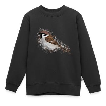 Feldsperling Oiseau Oiseau Oiseau Observateur - Sweat Premium enfant bio - noir - Devant - AI Model Kid Female (0cm)