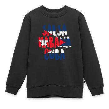 Salsa Havanna Kuba - Kinder Premium Organic Sweatshirt - Schwarz - Vorne - AI Model Kid Female (0cm)