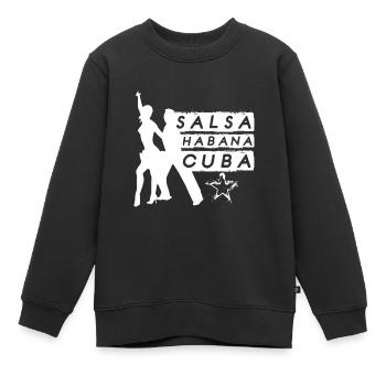 Salsa La Havane Cuba - Sweat Premium enfant bio - noir - Devant - AI Model Kid Female (0cm)