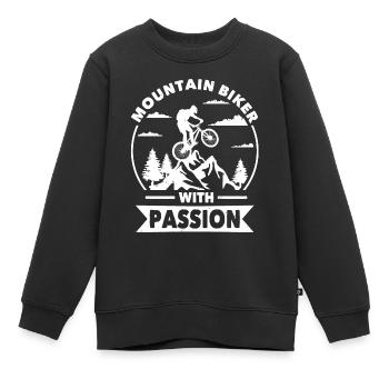 Mountainbiker aus leidenschaft - Kinder Premium Organic Sweatshirt - Schwarz - Vorne - AI Model Kid Female (0cm)