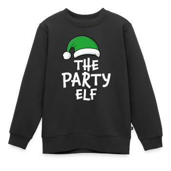 Der Partyelf - Kinder Premium Organic Sweatshirt - Schwarz - Vorne - AI Model Kid Female (0cm)