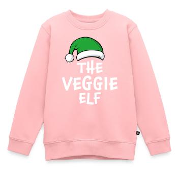 The Veggie Elf - Kids Premium Organic Sweatshirt - rose - Front - AI Model Kid Female (0cm)