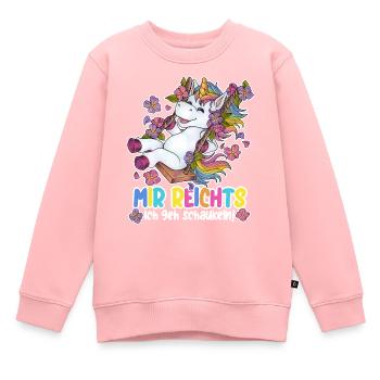 Mir reichts, ich geh Schaukeln, Niedliches Einhorn - Kinder Premium Organic Sweatshirt - Rosa - Vorne - AI Model Kid Female (0cm)