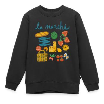 Markt Frankreich Sardinen Mädchen Sommer Frauen - Kinder Premium Organic Sweatshirt - Schwarz - Vorne - AI Model Kid Female (0cm)
