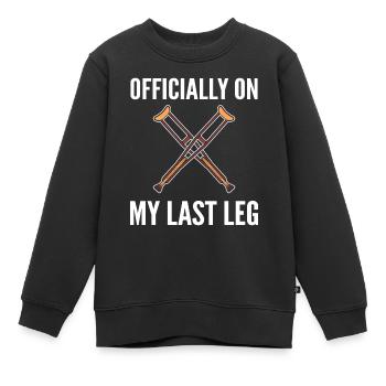 Gebrochenes Bein - Kinder Premium Organic Sweatshirt - Schwarz - Vorne - AI Model Kid Female (0cm)