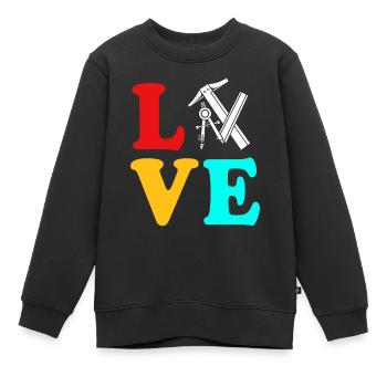 Architekt Architektur - Kinder Premium Organic Sweatshirt - Schwarz - Vorne - AI Model Kid Female (0cm)