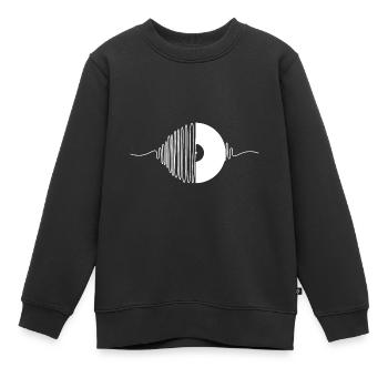 Musik Schallplatte Vintage - Kinder Premium Organic Sweatshirt - Schwarz - Vorne - AI Model Kid Female (0cm)