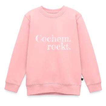 Cochem rockt - Textdesign mit Stadtnamen - Kinder Premium Organic Sweatshirt - Rosa - Vorne - AI Model Kid Female (0cm)