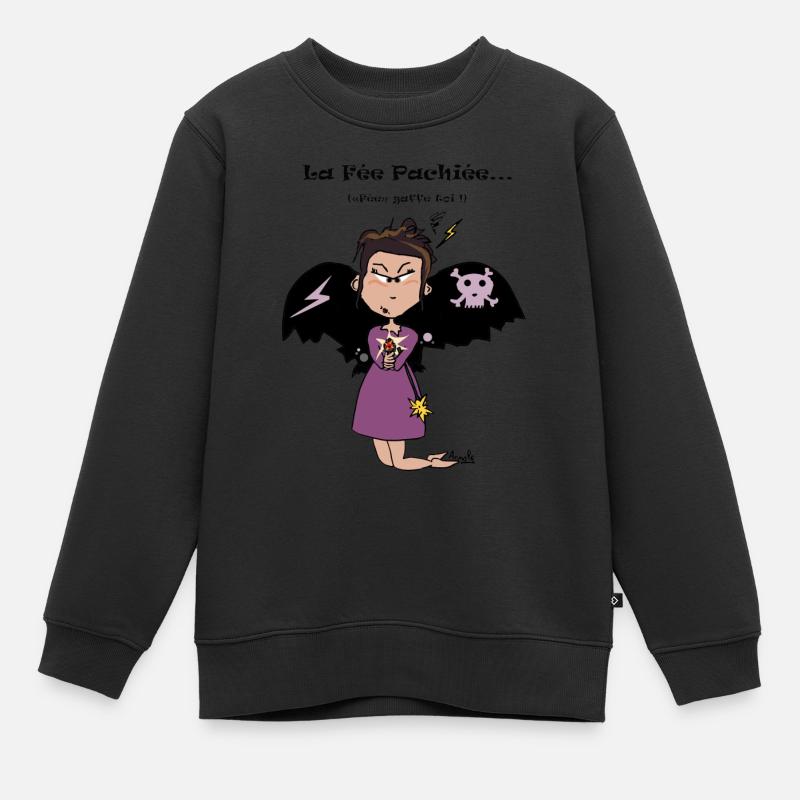 Fée Pachiée brune - Sweat Premium enfant bio - noir