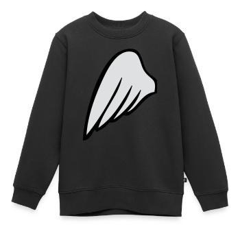 leftwing - Sweat Premium enfant bio - noir - Devant - AI Model Kid Female (0cm)