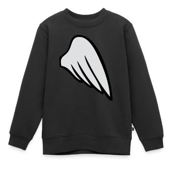 rightwing - Sweat Premium enfant bio - noir - Devant - AI Model Kid Female (0cm)