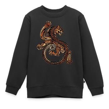 Jaguar - Kinder Premium Organic Sweatshirt - Schwarz - Vorne - AI Model Kid Female (0cm)