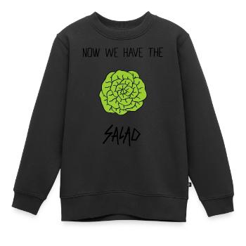 Salat - Kinder Premium Organic Sweatshirt - Schwarz - Vorne - AI Model Kid Female (0cm)