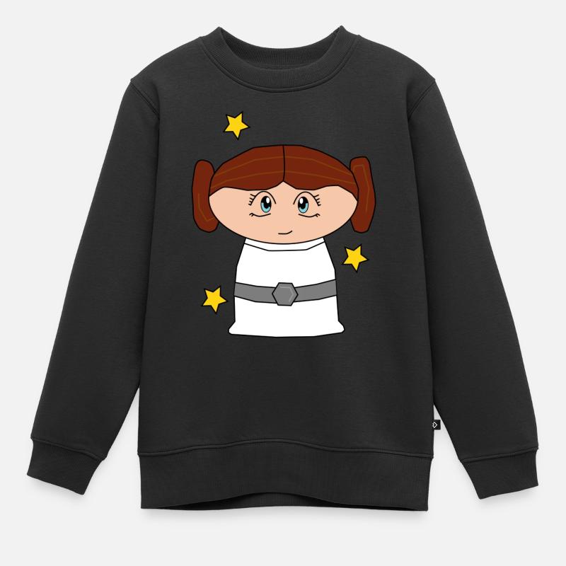 Leia - Sweat Premium enfant bio - noir