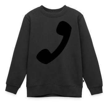 Telefon - Kinder Premium Organic Sweatshirt - Schwarz - Vorne - AI Model Kid Female (0cm)