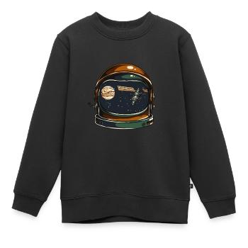 Atronauten Helm - Kinder Premium Organic Sweatshirt - Schwarz - Vorne - AI Model Kid Female (0cm)