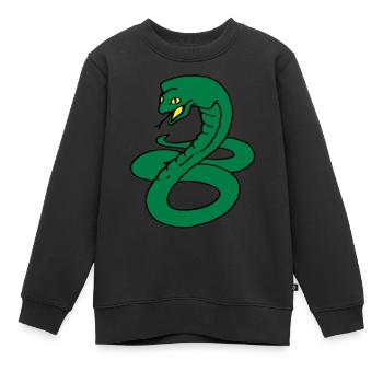 Cobra - Sweat Premium enfant bio - noir - Devant - AI Model Kid Female (0cm)