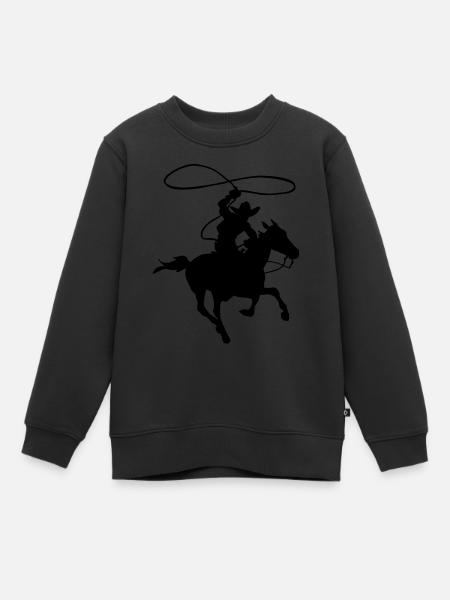 Cowboy - Kids Premium Organic Sweatshirt - black