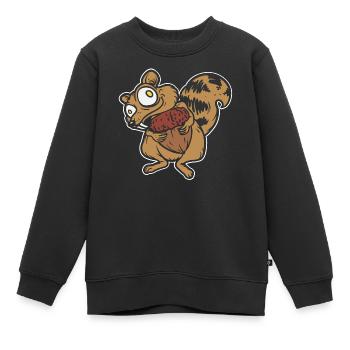 Super lustiges Eichhörnchen - lustiges Tier - Kinder Premium Organic Sweatshirt - Schwarz - Vorne - AI Model Kid Female (0cm)