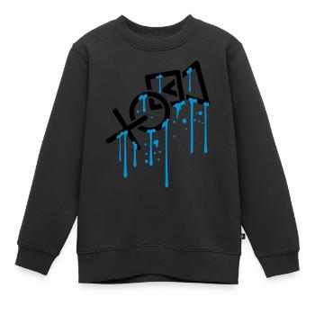 mouillé graffiti contrôleur silhouette cool X vie - Sweat Premium enfant bio - noir - Devant - AI Model Kid Female (0cm)