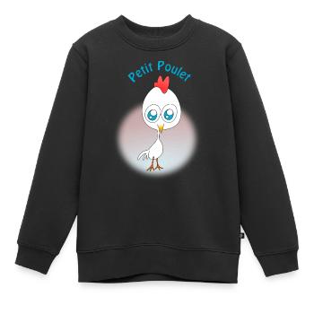 Petit Poulet - Sweat Premium enfant bio - noir - Devant - AI Model Kid Female (0cm)