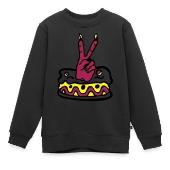 gateau anniversaire durdur victoire - Sweat Premium enfant bio - noir - Devant - AI Model Kid Female (0cm)