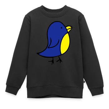 cute-bird - Sweat Premium enfant bio - noir - Devant - AI Model Kid Female (0cm)