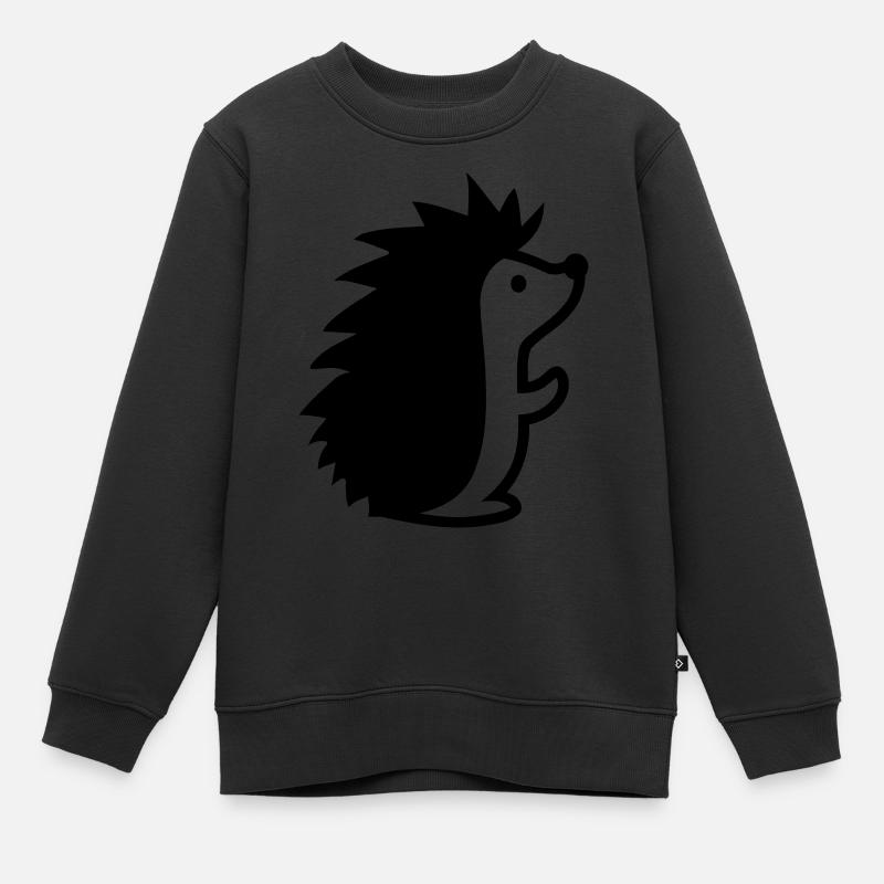 Igel - Kinder Premium Organic Sweatshirt - Schwarz
