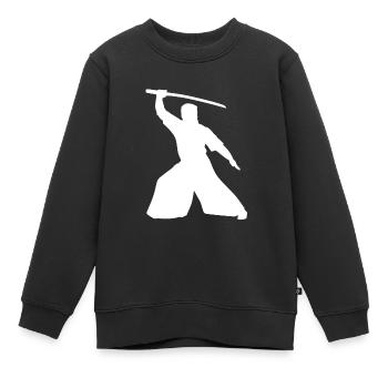 Haidong Gumdo - Kinder Premium Organic Sweatshirt - Schwarz - Vorne - AI Model Kid Female (0cm)