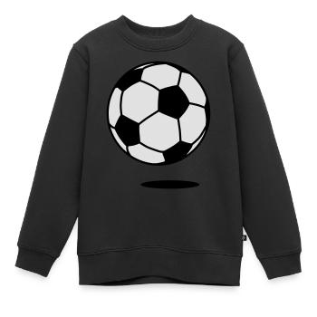 football with shadow / ball with shadow 2c - Kinder Premium Organic Sweatshirt - Schwarz - Vorne - AI Model Kid Female (0cm)