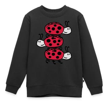 Tour de la coccinelle - Sweat Premium enfant bio - noir - Devant - AI Model Kid Female (0cm)