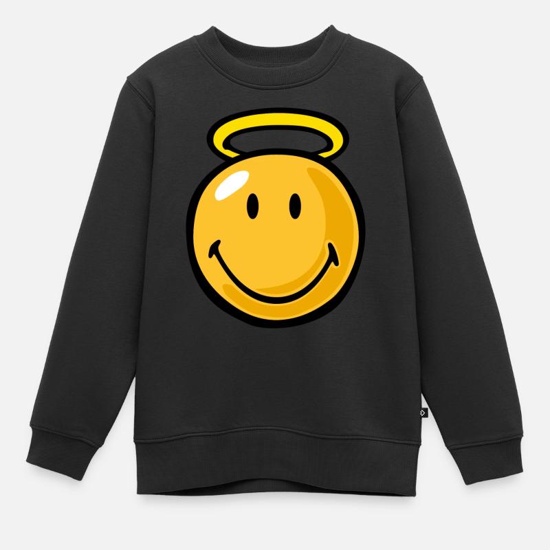 Smiley good - Sweat Premium enfant bio - noir