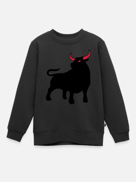 stier_02 - Kinder Premium Organic Sweatshirt - Schwarz