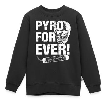 Pyro Firecracker Totenkopf - Kinder Premium Organic Sweatshirt - Schwarz - Vorne - AI Model Kid Female (0cm)