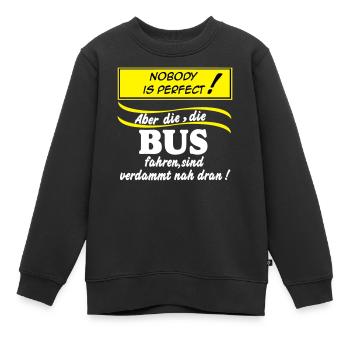 Busfahrer Bus Omnibus Kraftfahrer Nobody (25) - Kinder Premium Organic Sweatshirt - Schwarz - Vorne - AI Model Kid Female (0cm)