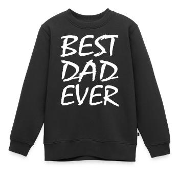 Meilleur papa - Sweat Premium enfant bio - noir - Devant - AI Model Kid Female (0cm)