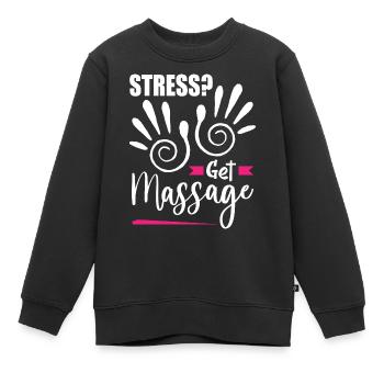 Massage - Kinder Premium Organic Sweatshirt - Schwarz - Vorne - AI Model Kid Female (0cm)