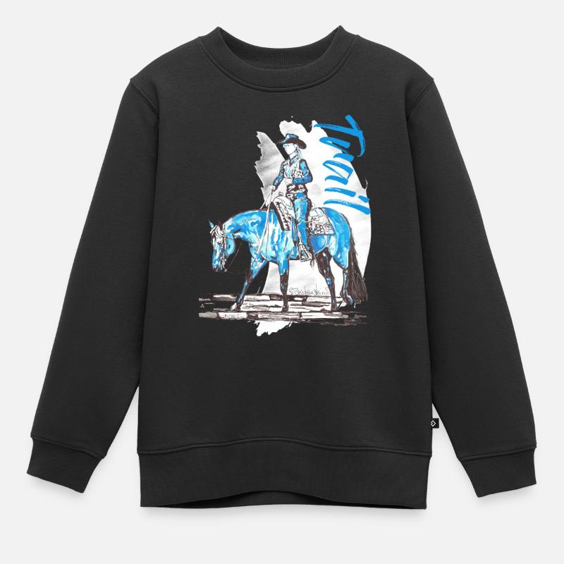 PISTE - Sweat Premium enfant bio - noir