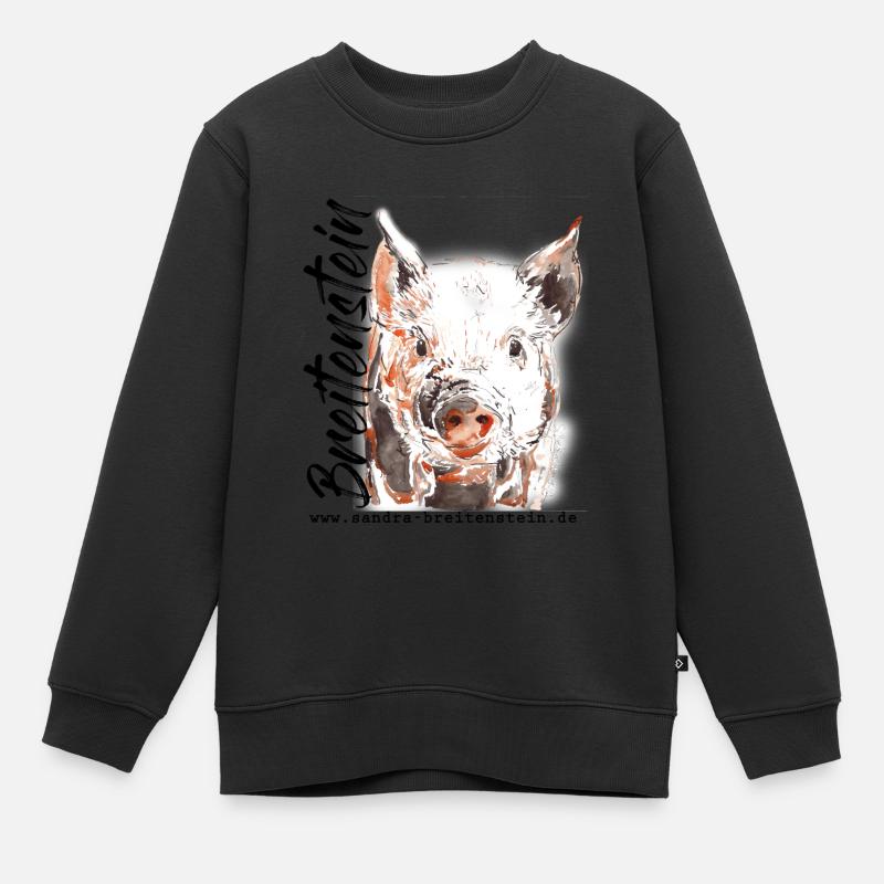 Porcin - Sweat Premium enfant bio - noir