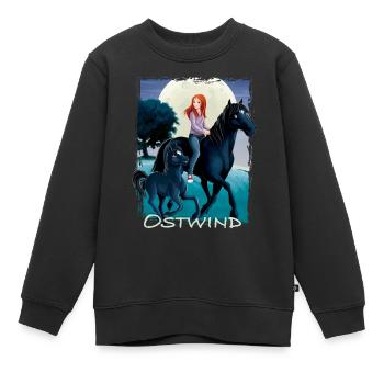 Ostwind Pferde und Mika Mondschein - Kinder Premium Organic Sweatshirt - Schwarz - Vorne - AI Model Kid Female (0cm)