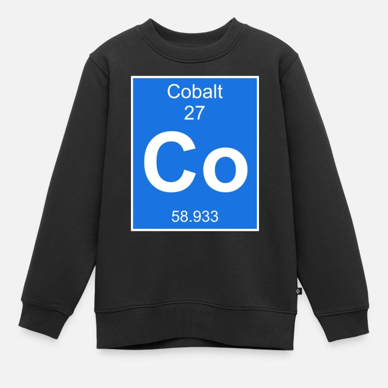Tableau périodique des éléments chimiques de cobalt - Sweat Premium enfant bio - noir