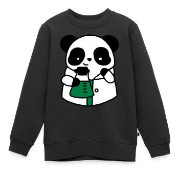Panda-Chemiewissenschaftler technischer Biologe - Kinder Premium Organic Sweatshirt - Schwarz - Vorne - AI Model Kid Female (0cm)