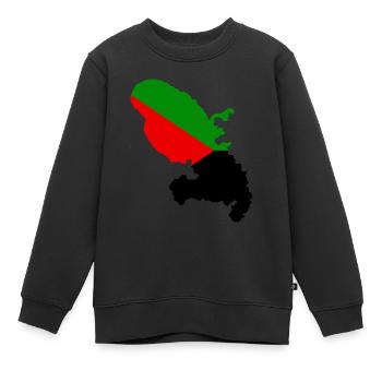 Carte Martinique - Sweat Premium enfant bio - noir - Devant - AI Model Kid Female (0cm)
